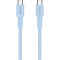 Кабель CANYON OnWire 60CL Type-C to Type-C Color Braided 60W 1м Light Blue (CND-CCAP60AB10LBL)