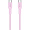 Кабель CANYON OnWire 60CL Type-C to Type-C Color Braided 60W 1м Pink (CND-CCAP60AB10PK)