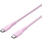 Кабель CANYON OnWire 60CL Type-C to Type-C Color Braided 60W 1м Pink (CND-CCAP60AB10PK)