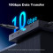USB-хаб UGREEN CM806 5-in-1 Type-C to 4xType-C 3.2 Gen2 10G with PD Power Port Black (55334)