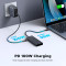 USB-хаб UGREEN CM806 5-in-1 Type-C to 4xType-C 3.2 Gen2 10G with PD Power Port Black (55334)