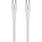 Кабель CANYON OnWire 60CL Type-C to Type-C Color Braided 60W 1м White (CND-CCAP60AB10W)