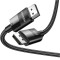 Кабель UGREEN DP114 DP 1.4 Male to Male Plastic Case Braided Cable DisplayPort 5м Black (80394)
