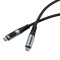 Кабель VERBATIM USB4.0 Sync & Charge Power Display Cable Type-C to Type-C PD 240W 1.2м Black (31849)