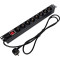 Блок розеток TRINIX 19", 1U, 8xSchuko, 16А, з вимикачем, 1.8м