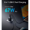Зарядний пристрій ANKER GaNPrime Charger 67W 1xUSB-A, 2xUSB-C Black (A2669313)