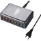 Зарядний пристрій ESSAGER Engine 320W 4xUSB-A, 4xUSB-C GaN Table Charger Black (EZC320W-QJB0G-Z)