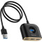 USB-хаб BASEUS Square Round 4-in-1 USB Hub Adapter Black (CAHUB-AY01)