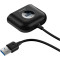 USB-хаб BASEUS Square Round 4-in-1 USB Hub Adapter Black (CAHUB-AY01)