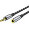 Кабель-удлинитель HOCO UPA20 mini-jack 3.5mm 1м Gray