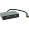 Адаптер VOLTRONIC USB-C to HDMI/VGA 0.23м Gray