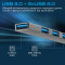 USB-хаб PROMATE LiteHub-4 4-in-1 Multi-Port USB-C Data Hub Gray