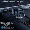 Автомобільний зарядний пристрій PROMATE PowerDrive-RC65 1xUSB-A, 1xUSB-C, 62W Car Charger Black w/USB-C cable