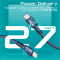 Кабель PROMATE FletchLink-Ci USB-C to Lightning PD 27W 1.2м Blue