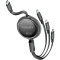 Кабель PROMATE TrioCord-R 3-in-1 USB-C to USB-C/Lightning/Micro-USB PD 60W 1.1м Black