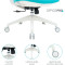 Крісло офісне OFFICEPRO Balance OC550-W-DG-BL White/Dark Gray/Blue