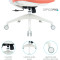 Крісло офісне OFFICEPRO Balance OC550-W-DG-OR White/Dark Gray/Orange