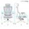 Крісло офісне OFFICEPRO Elegant OC600-W-LG-LG White/Light Gray
