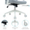 Кресло офисное OFFICEPRO Harmony OC310-W-LG-LG White/Light Gray