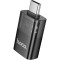 Адаптер OTG HOCO UA36B Type-C Male to USB-A Female OTG Transparent Adapter Black