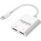 Адаптер PROMATE MediaLink-I2i Dual Port Audio and Charge Lightning Adapter White