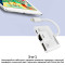 Сетевой адаптер с USB-хабом PROMATE GigaLink-I 3-in-1 High Speed OTG Lightning Hub White