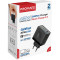 Зарядное устройство PROMATE PowerPort-45 1xUSB-A, 2xUSB-C, QC3.0, PD3.0, 45W GaNFast Black