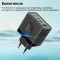 Зарядное устройство PROMATE PowerPort-45 1xUSB-A, 2xUSB-C, QC3.0, PD3.0, 45W GaNFast Black