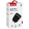 Зарядний пристрій PROMATE BiPlug-2 1xUSB-A, 1xUSB-C, QC3.0 17W Wall Charger Black