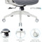Кресло офисное OFFICEPRO Balance OC620 White/Dark Gray