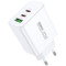 Зарядний пристрій REMAX RP-U123 Kiddy Series 1xUSB-A, 2xUSB-C, PD40W, QC4.0 White