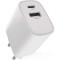 Зарядное устройство EMOS V02B15 1xUSB-A, 1xUSB-C, 15W, GaN Charger White