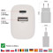 Зарядное устройство EMOS V02B15 1xUSB-A, 1xUSB-C, 15W, GaN Charger White