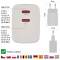 Зарядное устройство EMOS V03G35 2xUSB-C, 35W GaN Charger White