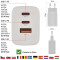 Зарядное устройство EMOS V05G65 1xUSB-A, 2xUSB-C, PD65W, GaN Charger White
