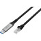 Кабель-адаптер USB-A to RJ-45 Gigabit Ethernet DIGITUS SSTP Cat.6a CU 2м Black (AK-300600-020-S)