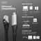 Кабель-адаптер USB-C to RJ-45 Gigabit Ethernet DIGITUS SSTP Cat.6a CU 2м Black (AK-300601-020-S)