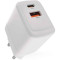 Зарядное устройство EMOS V02G20 1xUSB-A, 1xUSB-C, PD20W, GaN Charger White