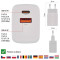 Зарядное устройство EMOS V02G20 1xUSB-A, 1xUSB-C, PD20W, GaN Charger White