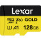 Карта памяти LEXAR microSDXC Professional Gold 128GB UHS-II U3 V60 A1 Class 10 (LMSGOLD128G-BNNNG)