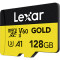 Карта памяти LEXAR microSDXC Professional Gold 128GB UHS-II U3 V60 A1 Class 10 (LMSGOLD128G-BNNNG)
