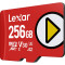 Карта пам'яті LEXAR microSDXC Play 256GB UHS-I U3 V30 A2 Class 10 (LMSPLAY256G-BNSNG)
