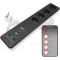 Сетевой фильтр с Wi-Fi управлением EMOS P1422SM Black, 4 розетки, 1xUSB-C, 1xUSB, 2м