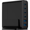 Зарядна станція GEMBIRD 2xUSB-A, 4xUSB-C, PD+QC3.0 GaN 75W Black (TA-UC-2A4C-PD75-01-BK)