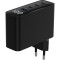 Зарядний пристрій GEMBIRD 1xUSB-A, 3xUSB-C, PD+QC3.0 GaN 100W Black (TA-UC-PDQC100LCD-01-BK)