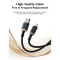 Кабель BASEUS Dura Series Fast Charging Cable USB to Type-C 60W 2м Black/Gold (P10377802U01-02)