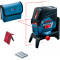 Нівелір лазерний BOSCH GCL 2-50 C Professional + тримач RM2 + 4xАКБ АА + кутова пластина + чохол (0.601.066.G00)