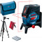 Нівелір лазерний BOSCH GCL 2-50 C Professional + тримач RM2 + 4xАКБ АА + кутова пластина + чохол + штатив (0.601.066.G02)