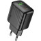 Зарядний пристрій HOCO CS25A Rico 1xUSB-C, 1xUSB-A, PD20W, QC3.0 Black (6942007639781)