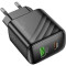 Зарядний пристрій HOCO CS25A Rico 1xUSB-C, 1xUSB-A, PD20W, QC3.0 Black (6942007639781)